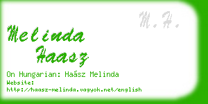 melinda haasz business card