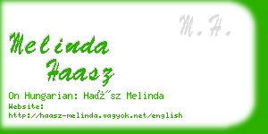 melinda haasz business card